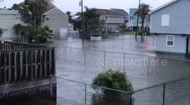 Storm surge from tropical storm