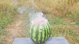 Watch what happens if you put sodium inside a watermelon