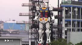 Giant Gundam robot moves on its own in Japan