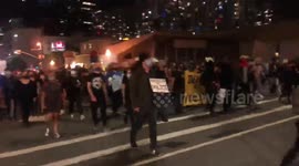 Downtown San Diego protest in response to the verdict in Breonna Taylor's killing.