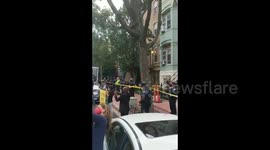 Dozens protest the replacement of Justice Ginsburg outside Mitch McConnell’s home in Washington D.C