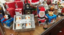 Too soon? Xmas decorations hit UK shops