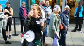 Piers Corbyn addresses crowd at COVID-19 truth tour event in Norwich