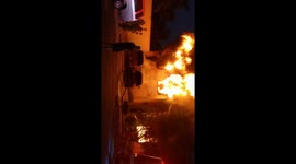 Arson Fire at Santa Ana home approximately 7:05 PM 1080HD