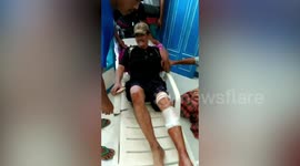 Tourist, 50, is attacked by a Komodo dragon in Indonesia after 'ignoring warnings not to get too close to take pictures'