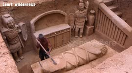 Building The Most Talented Ancient Underground House With Underground Mummy Grave