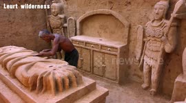Building The Most Talented Ancient Underground House With Underground Mummy Grave