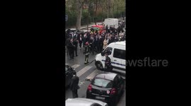 French Prime Minister and Paris Mayor attend scene of knife attack that left 2 injured