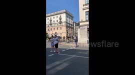 Blocking of the main streets of Minsk during the Solidarity March