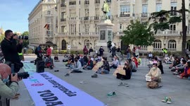 Global Climate Action Day event in Madrid on 25th September, 2020.