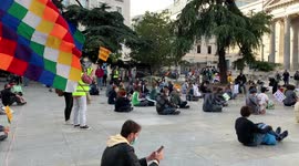 Global Climate Action Day event in Madrid on 25th September, 2020.