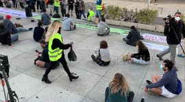 Global Climate Action Day event in Madrid on 25th September, 2020.