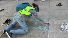 Global Climate Action Day event in Madrid on 25th September, 2020.
