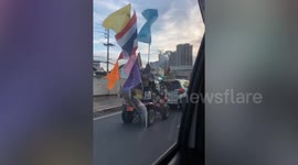 Thai Monarchy Supporter Wears Suit Of Armor In Bangkok