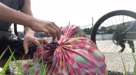 Hero Cyclist Rescues Abandoned Dog