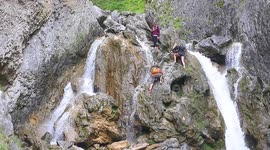 Gordale Scar waterfall in Yorkshire Dales National Park