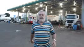 Gas station owner hits & injure a peaceful foreign hitchhiker