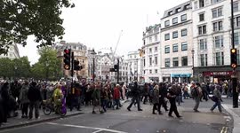 Thousands march through central London demanding end to lockdown