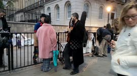 Singing Anti Mask Protestor