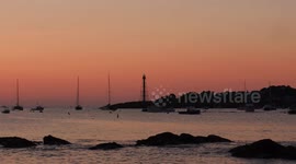 Lobster Boat Hauling Traps Off Massachusetts