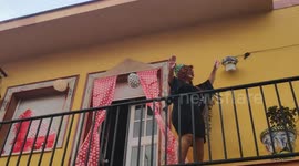 Andalusian people in Seville celebrate the famous