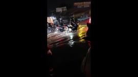 Typhoon Vongfong flooded the roads