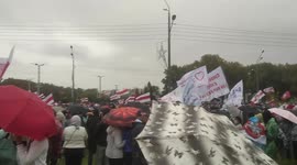 Popular inauguration of the chosen president: march in Minsk, Belarus