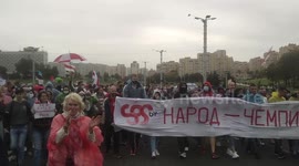 Tens of thousands call for Lukashenko to step down during anti-government protest in Minsk