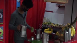 Zero-waste juice bar in southern India serves beverages in fruit shells