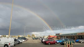 Clear  and crisp double rainbow in Chicago 2