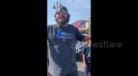 Woman has contentious exchange with Trump supporters who were harassing BLM-supporting teen girls in California