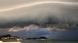 Bizarre ominous clouds form over Ionian Islands