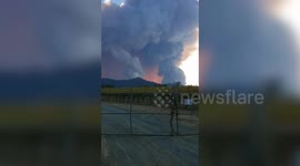 Glass Fire smoke fills sky in Pope Valley, California