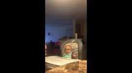 Adorable Baby Laughs When Mom Talks