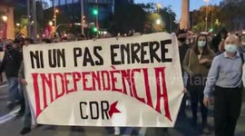 Spain: Separatist Protests Against Court Decision Of Catalan Leader Quim Torra In Barcelona