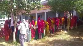 Social distancing ignored as Indians queue up to vote in local elections