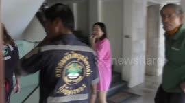 Monitor lizard falls through ceiling of Thai massage parlour