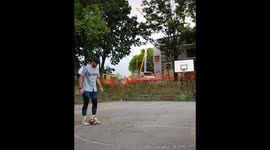 Flick with both legs + volley