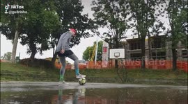 Behind the lwg flick + half court trickshot