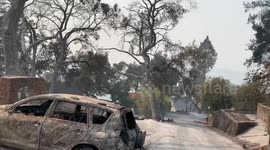 Cars, houses and trees left burnt as Glass Fire rips through Napa County, California