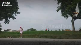 Assist from brick + backheel threepointer