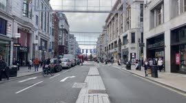 Westminster council start putting Christmas lights up early on Oxford street.