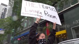 'People's Living Room' New Yorkers depleted by COVID economy occupy Gov. Cuomo's Manhattan office over evictions threats
