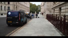 Anti-Brexit protester plays