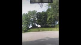 Full court / coast to coast dropkick trickshot