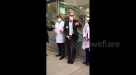 DNC Chair Join Medical Workers Showing Support For Biden Ahead Of Debates 2020 In Cleveland