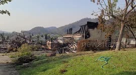 Shocking damages and burned down houses left from the California 'Glass Fire'