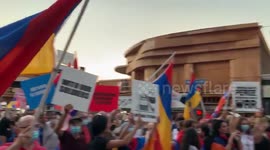 Armenian diaspora congregate in LA to protest against aggression in the Caucasus