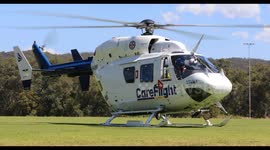 Careflight 4 taking off from Umina oval
