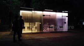 Room with a view! These public toilets in Tokyo are covered with transparent ‘smart glass’
